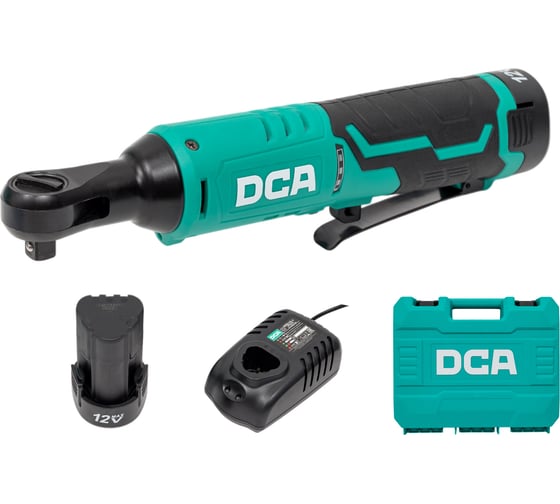 Аккумуляторная трещотка DCA ADPB02-10 (TYPE EK), 2 АКБ 2 А·ч